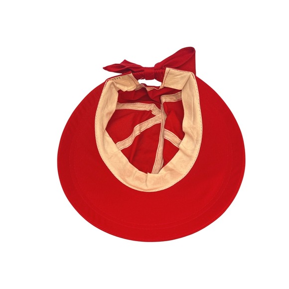 Vintage Deadstock Headliners Red Sun Hat Coastal Summer Bowcore Preppy Beachwear main image 5